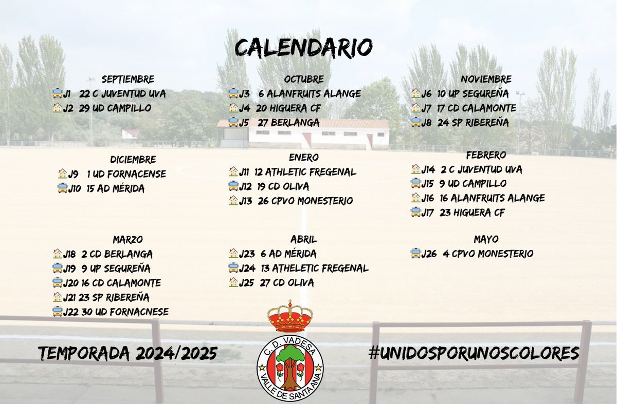 CDVadesa_'s tweet photo. CALENDARIO 24/25 ♥️🤍

Apuntad estas fechas en el calendario… 
¡Tenéis una cita!

#unidosporunoscolores https://t.co/URSxmZtglH