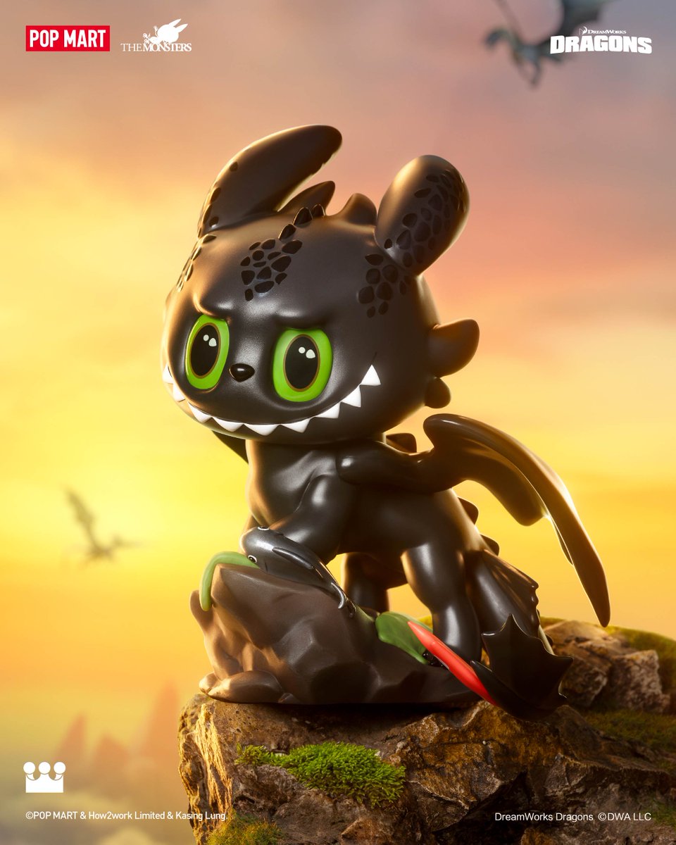 THE MONSTERS HOW TO TRAIN YOUR DRAGON FIGURINE LABUBU takes on