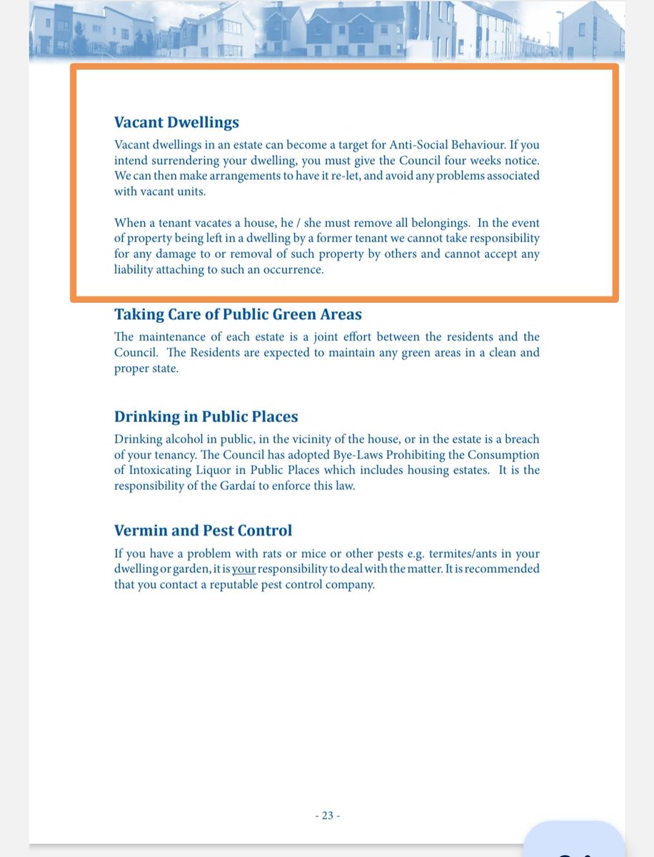 EKMC2's tweet photo. Page 23 of @CorkCountycouncil tenant handbook🤔🫣 https://t.co/XqmANmAqfo
