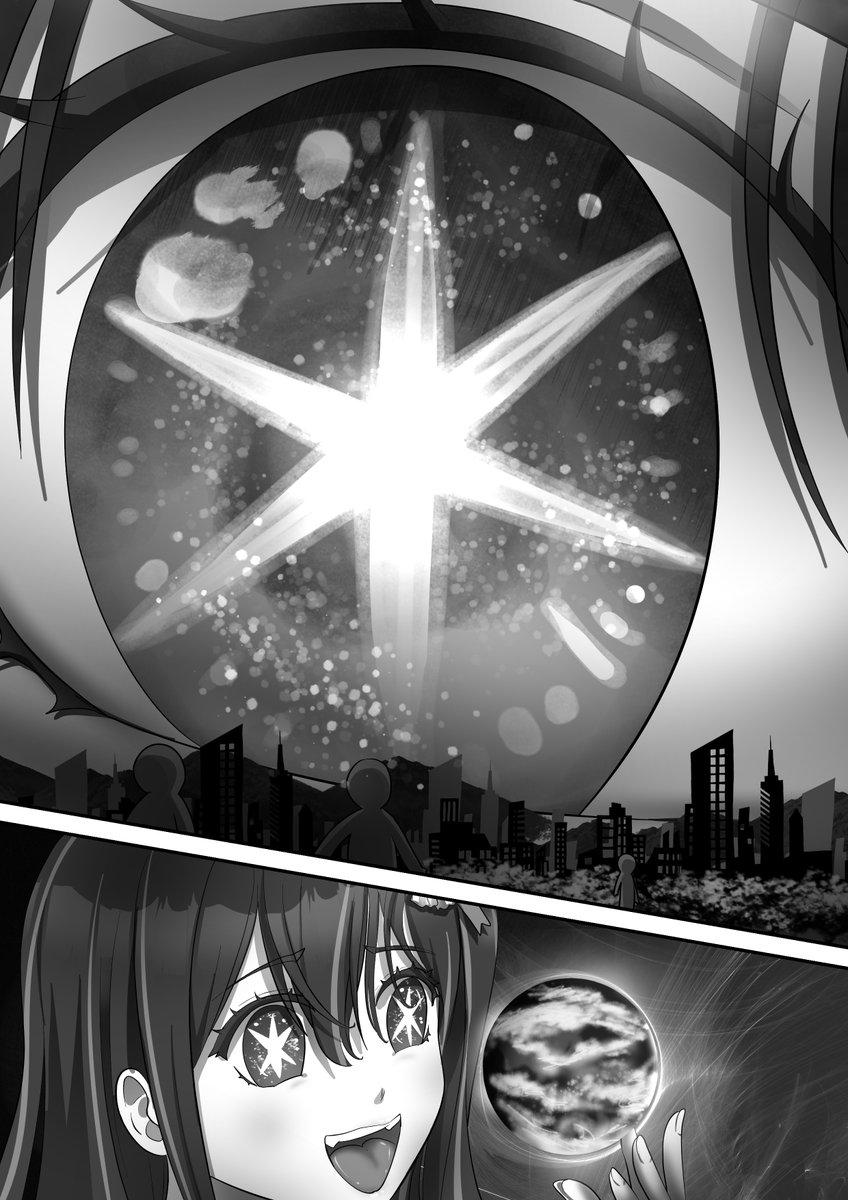 Hatchika2's tweet photo. Ai Hoshino's popularity turned her into a "big star". The love in her eyes for her fans will light up their nights! Artist is @OurHandsH. https://t.co/3AZgDt4KEb