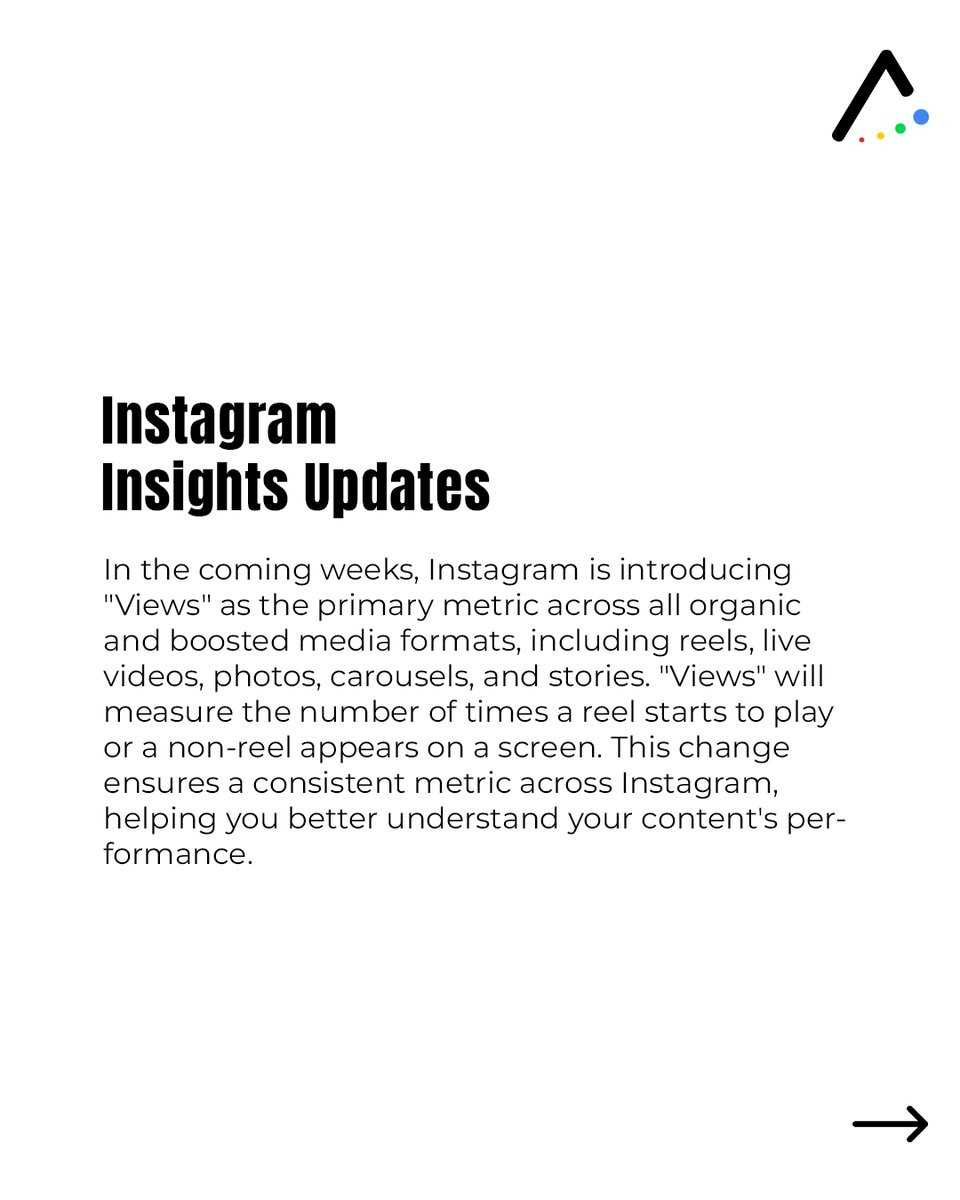 algorithmxinc's tweet photo. Latest Update: Instagram Insights now use "Views" as the primary metric for all content types! 📊 Ensure consistent and clear performance tracking. Stay tuned!
@instagram @mosseri
#AlgorithmX #InstagramUpdates #NewMetrics #ContentPerformance https://t.co/GfKPgv2ZJn