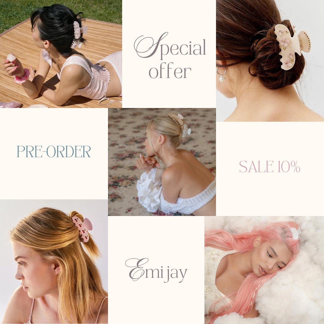 🔥 HOT Items Sale 🔥
Get 10% off on pre-orders now!
 Secure your favorites today! ✨🛍️

⭐️ลดราคาเฉพาะสินค้าที่โชว์อยู่ในภาพเท่านั้นนะคะ

🛒 Pre-order now at Line OA
#emijay #emijaythailand