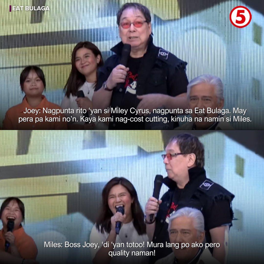 TV5manila's tweet photo. Pasadong-pasado naman ang kalidad! 😍

#EatBulagaTV5 #TVJonTV5
WEEKDAYS | 12NN
SATURDAYS | 11:30AM
#HaponChampionTV5 https://t.co/KDKw8i4Iir