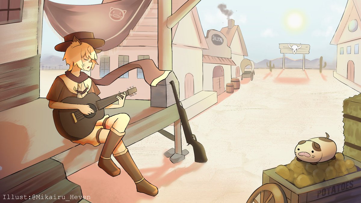 Mikairu_Heven's tweet photo. Mochi The Outlaw Catboy (OC)
#art #digitaldrawing #digitalart #digitalillustration #illustrations #illustration #oc #originalartwork #originalcharacter #イラスト #wildwestart #backgroundart #drawing #originalcharacterdesign #originalcharacterartwork #catboyoc #CATBOY https://t.co/kwtJjEEu1x
