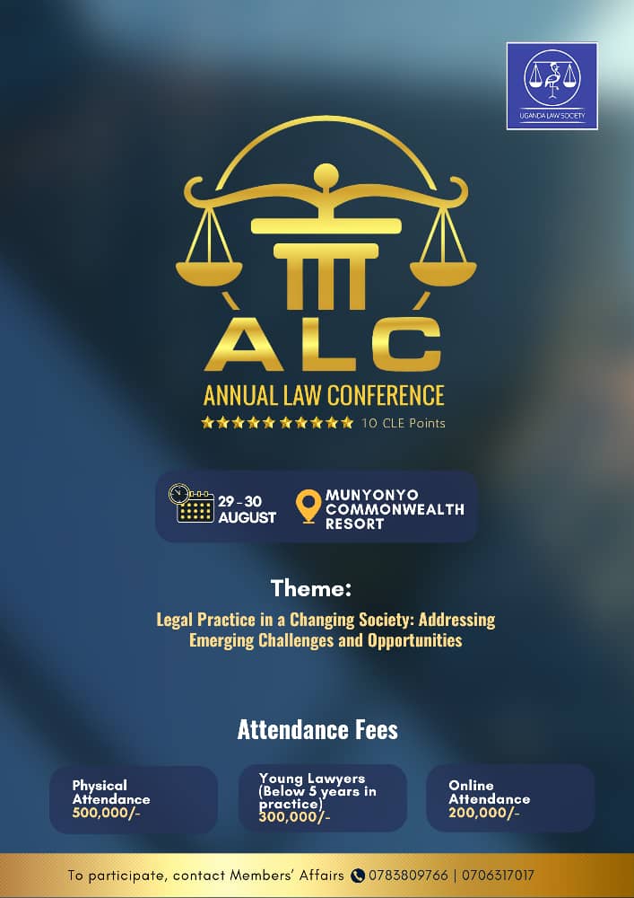 Christine Awori (@adetichristine) on Twitter photo The <a href="/ug_lawsociety/">Uganda Law Society</a> ANNUAL LAW CONFERENCE 2024 is edging closer.
Please register to be part of this inspirational moment to learn and network.
#ULSALC24 The <a href="/ug_lawsociety/">Uganda Law Society</a> ANNUAL LAW CONFERENCE 2024 is edging closer.
Please register to be part of this inspirational moment to learn and network.
#ULSALC24