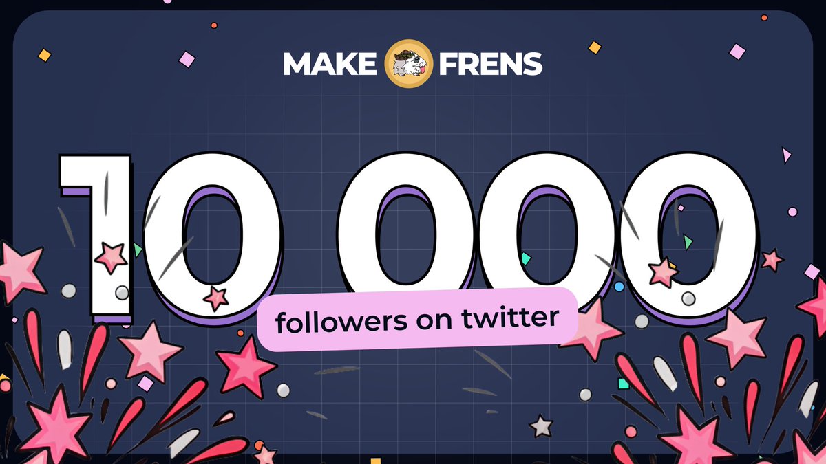 MakeFrensxyz's tweet photo. 🎉 We Hit 10K Frens on X! 🎉

A huge thank you to everyone for your amazing support! Join our Telegram to complete fun quests and earn 💰 rewards.
TG app: https://t.co/QyHtXjARRc

Let’s keep Making Frens together! https://t.co/KHEF8K24pV