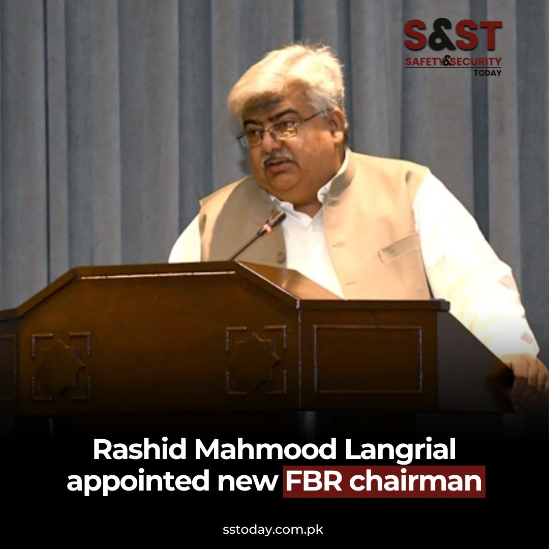 SSTodayPk's tweet image. The federal government on Wednesday appointed senior bureaucrat Rashid Mahmood Langrial as Federal Board of Revenue (FBR) chairman.

Read more: sstoday.com.pk/featured/rashi…

#FBR #RashidMahmoodLangrial