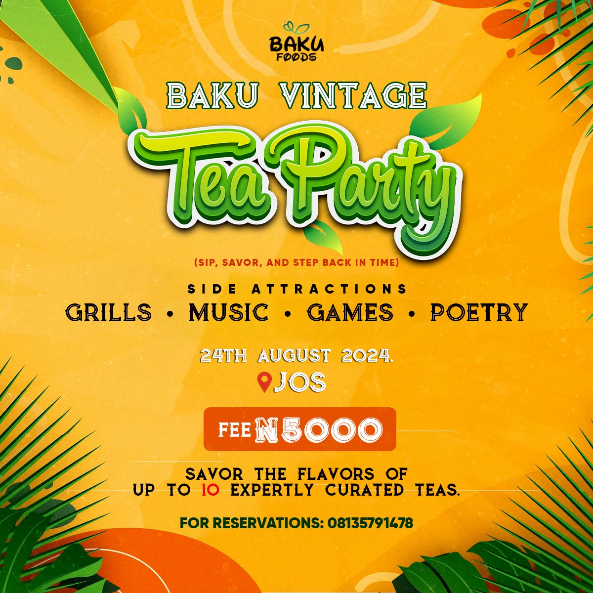 RuthDamar_'s tweet photo. Hello Jos City📍
It is a TEA- AFFAIR☕💃🎉

Join us for a delightful afternoon of tea, grills, treats, poetry, music, laughter and warm conversation.

For your reservations call or text:
08135791478 https://t.co/EEiJnCKLS5