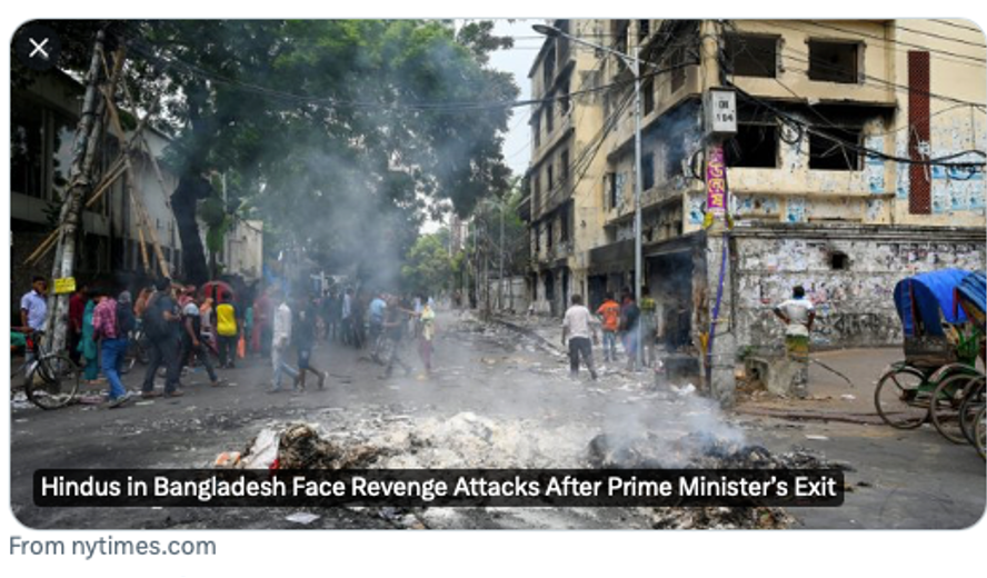 nadinemaenza's tweet photo. Terrible news of #Hindus being attacked in #Bangladesh. No one should be targeted because of their religion or belief. The changing political landscape is no excuse.

The government should move swiftly to provide protection for the Hindu community and others at risk. https://t.co/G7476jHloi
