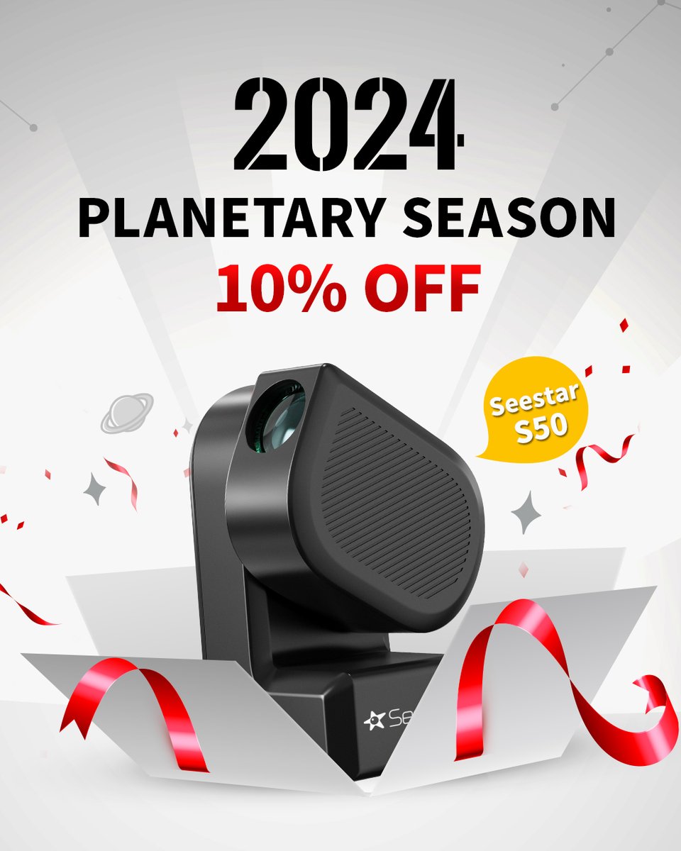Seestar_astro's tweet photo. 🎉Don't miss out! Seestar is now at an extremely low price ever! 🛒Order now and take advantage of this incredible deal!
🔗 https://t.co/R4Ohsnxs1C
#planetary #planetaryseason #sale #astronomy #universe #camera #astrophotography #deepskycamera #SummerSale #Seestar #seestars50 https://t.co/ZoHhQEB3pd