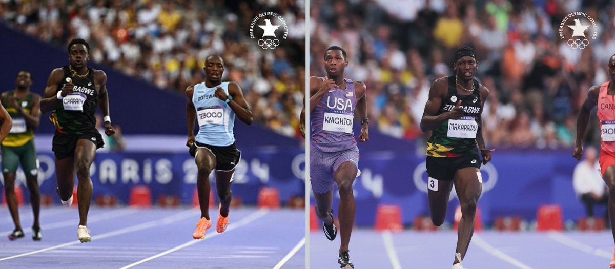 Congratulations to Zimbabwe's sprinters Tapiwanashe Makarawu and Makanakaishe Charamba for reaching the final of the 200 metre race at the on going Paris 2024 Olympic games. #fantasticrace #olympics2024 #ezratshisa4life
