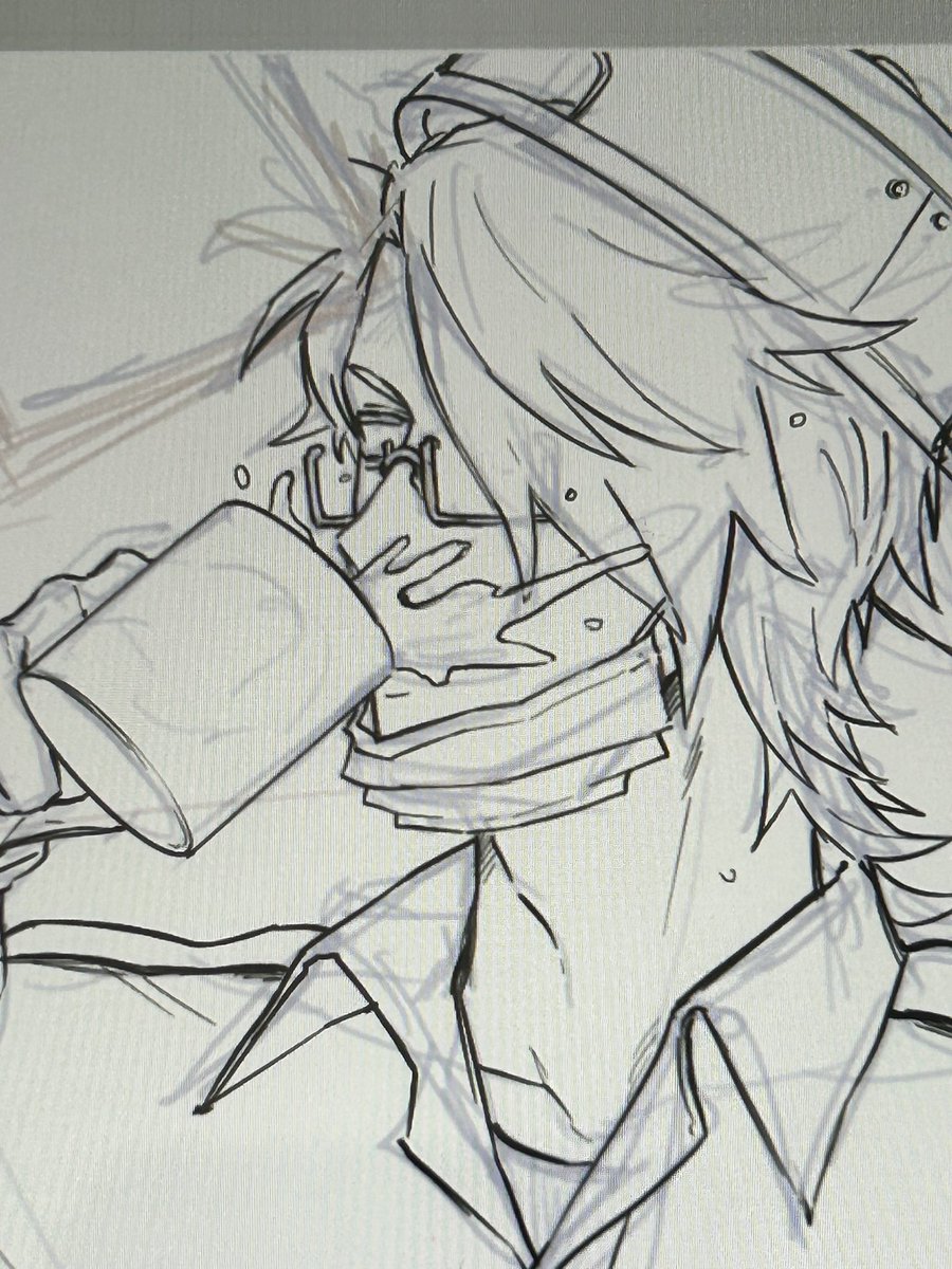 私は今何故かふざけてる絵を描いている