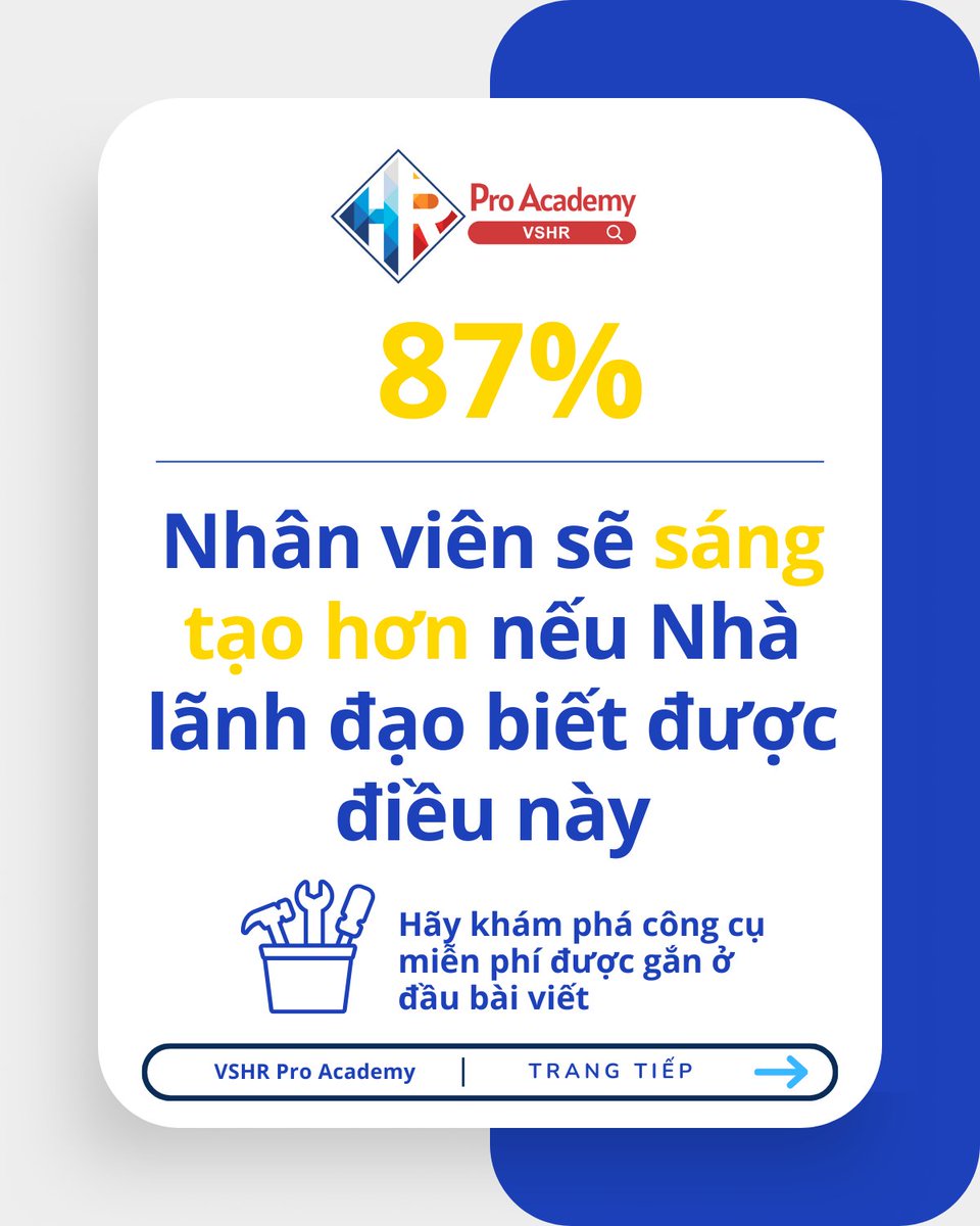 VSHRProAcademy's tweet photo. 03 ĐIỀU NHÀ LÃNH ĐẠO NÊN BIẾT ĐỂ THÚC ĐẨY SỰ SÁNG TẠO CỦA NHÂN VIÊN

💡 Sự Phát triển của Nhân viên như thế nào? Hoàn thành bài test chỉ với 5 phút và hoàn toàn miễn phí 👉 https://t.co/tV4ZOpudUF https://t.co/fPz4xAb8ew
