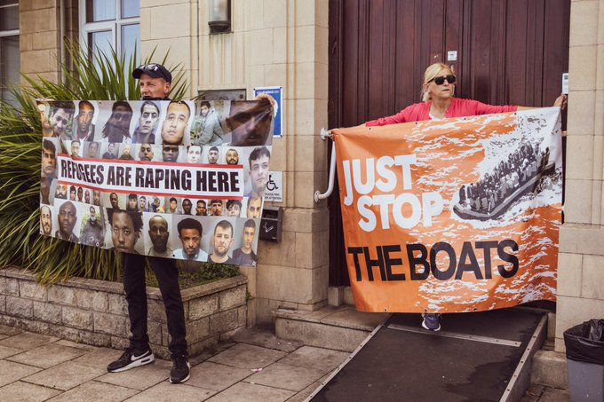 daveatherton's tweet photo. One of my followers @YorksRose_84 is a Yorkshire housewife who goes round Britain videoing migrant hotels & camps.

The police have arrested her for instigating the recent riots. She remains in custody & police have requested to keep her another 12 hours. 

Here she is with @ActivePatriotUK. 

#FreeYorkshireRose