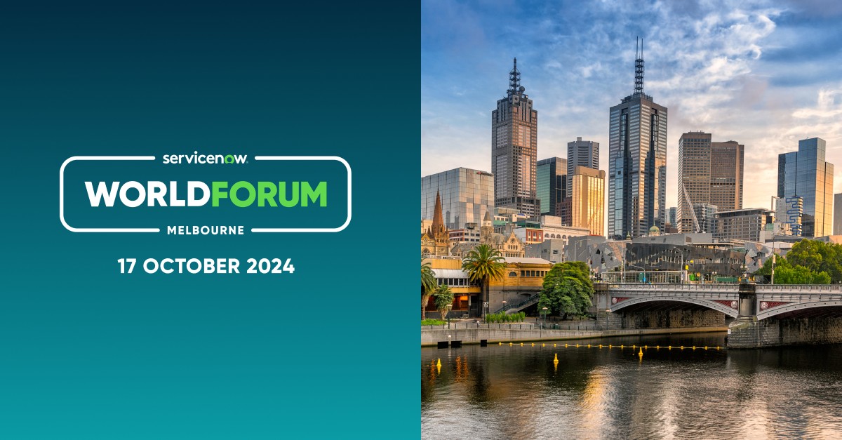 #WorldForumMelbourne 2024 is coming! Join us for a free, one-day event full of inspiring sessions, hands-on demos, and more. Learn how #ServiceNow puts AI to work for people—register today: 
spr.ly/6015Y991D