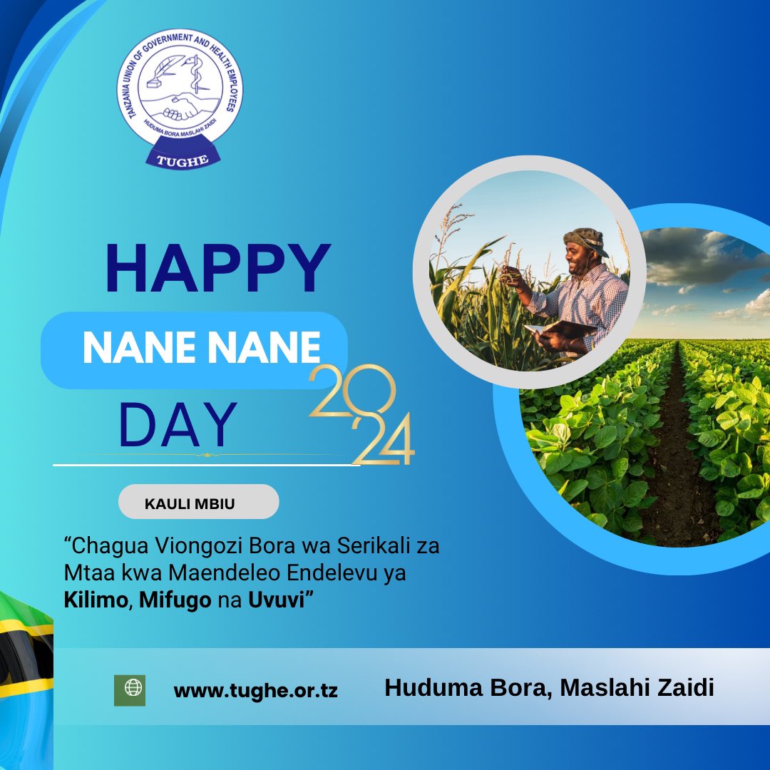 Happy NaneNane Day 
#NaneNane2024 🇹🇿🇹🇿