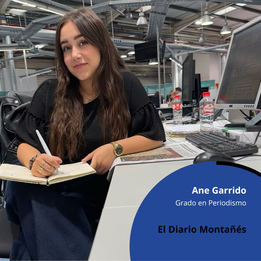Ane Garrido, graduada en #Periodismo en #CESINE, está haciendo sus prácticas en el <a href="/dmontanes/">eldiariomontanes.es</a> y está "muy feliz de haber encontrado estas prácticas y deseando aprender todo lo posible."