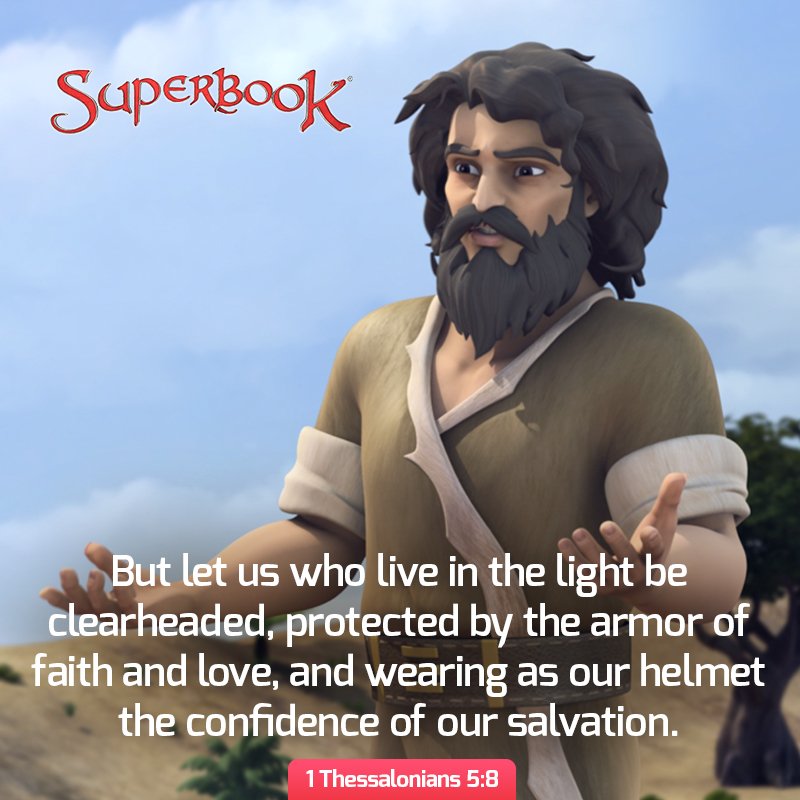 SuperbookTV's tweet photo. Just like a warrior wears armor for protection, God gives us His armor so we can stand firm in our faith. π
Read more about the armor of God in the Superbook Bible App. Download here β‘οΈ https://t.co/bUc5OG1jiz #SuperVerse #StandFirmInTheFaith https://t.co/YjE7DUSdwj