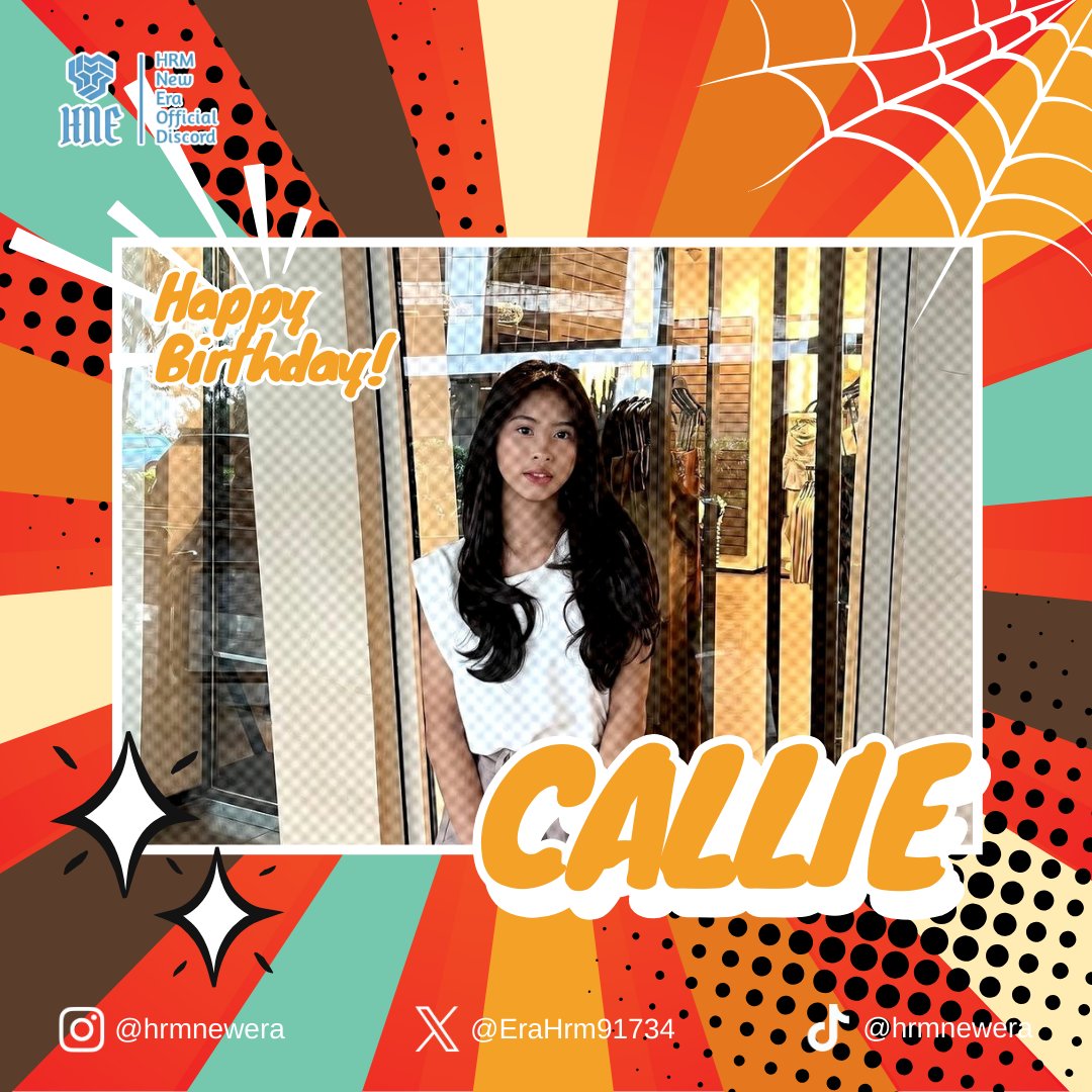HRMnewera's tweet photo. ✨Happy Birthday To @AW_CallieJKT48 ✨
_
We hope that at the age 19, all your dreams and aspirations at JKT48 can be achieved🥳😁

#Callietopia
#CALLISTAVERSE https://t.co/EcrzBSCbNy