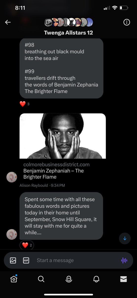 #98
breathing out black mould
into the sea air

#99
she tells me she comes
from a long line of
lighthouse keepers

#twenga #misc <a href="/LittleOnion/">Little Onion</a> 
<a href="/byTinaFrancis/">Tina Francis</a> @ruthclaxton @jamray <a href="/Gavin_Wade_/">Gavin_Wade_</a> <a href="/AnumAJamal/">Anum Jamal</a> <a href="/artpickdarkpot/">patrick</a> <a href="/Cathy_Wade/">Cathy Wade</a> @ruthclaxton <a href="/tantwenga2024/">justherefortantwenga</a> #100verses #haiku