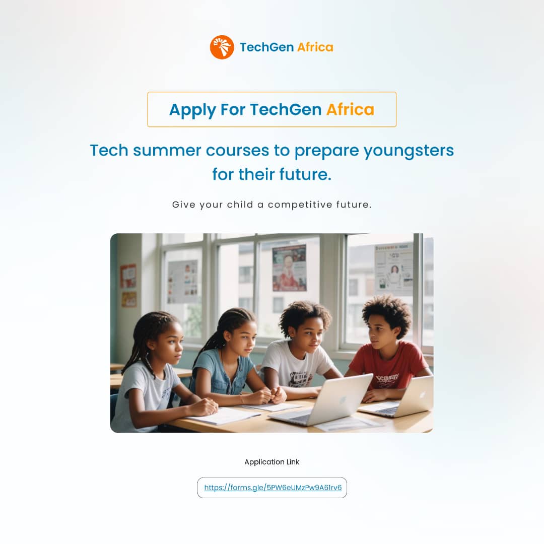techgenafrica1's tweet image. Inspire your youngsters&apos; creativity and passion with our summer technology courses. 

Click here to learn more: lnkd.in/dKzeWxgi 

You can register directly here: lnkd.in/e8P_GC4T

#techgen #skills #summer #coding #technology #holiday #child #youngsters #impact