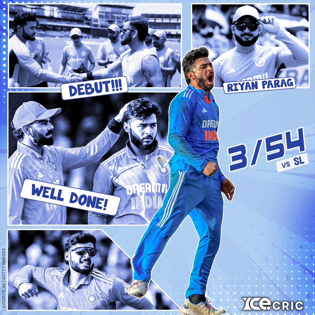 icecric_news's tweet photo. Making a mark on debut! ⭐
Riyan Parag's impressive 3/54 vs SL.
📸: Getty Images
Disclaimer: Video/Audio/Photo belong to original creators. Shared for info only. No profit intended. DM for removal.
.
.
.
#DebutPerformance #riyanparag #CricketStar #Cricket #icecricnews https://t.co/GdVwzYgcNl