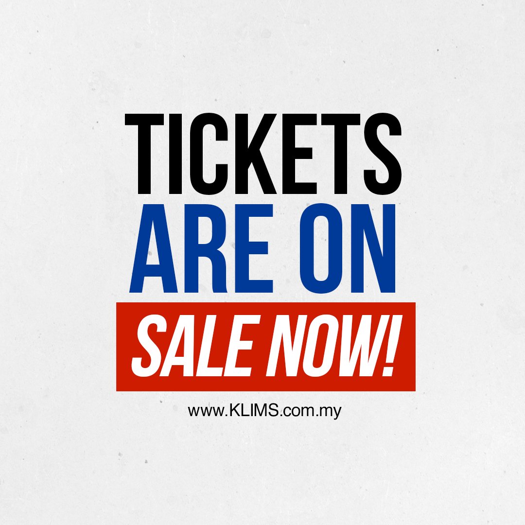 klimsmalaysia's tweet image. 📣The Kuala Lumpur International Mobility Show 2024 tickets are now on sale!

Grab your tickets now &amp;amp; join us at KLIMS 2024 for an unforgettable experience.

Tickets available at KLIMS.com.my

#KLIMS2024 #MAA