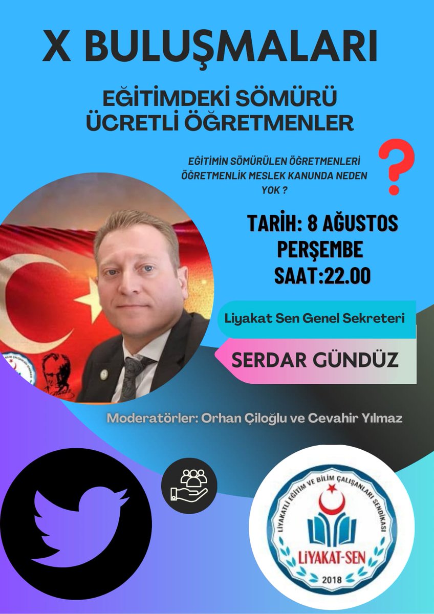 Ücretli öğretmen hakları için bugün saat 22.00 'de X sohbetindeyiz. Desteğiniz bekliyoruz.
@faceogretmen <a href="/ogretmenlersyfs/">Öğretmenler Sayfası</a> <a href="/mebpersonel/">MEB Personel</a> @baskatipgazete <a href="/gazetememur/">GazeteMemur</a> <a href="/Kamubiz_com/">Kamubiz KAMU HABERLERİ BİZDEN!</a> <a href="/memurdavalari/">MemurDavalari.com</a> <a href="/kamudannethaber/">kamudannethaber</a> <a href="/OgretmenMeb/">MEB ÖĞRETMEN</a>
