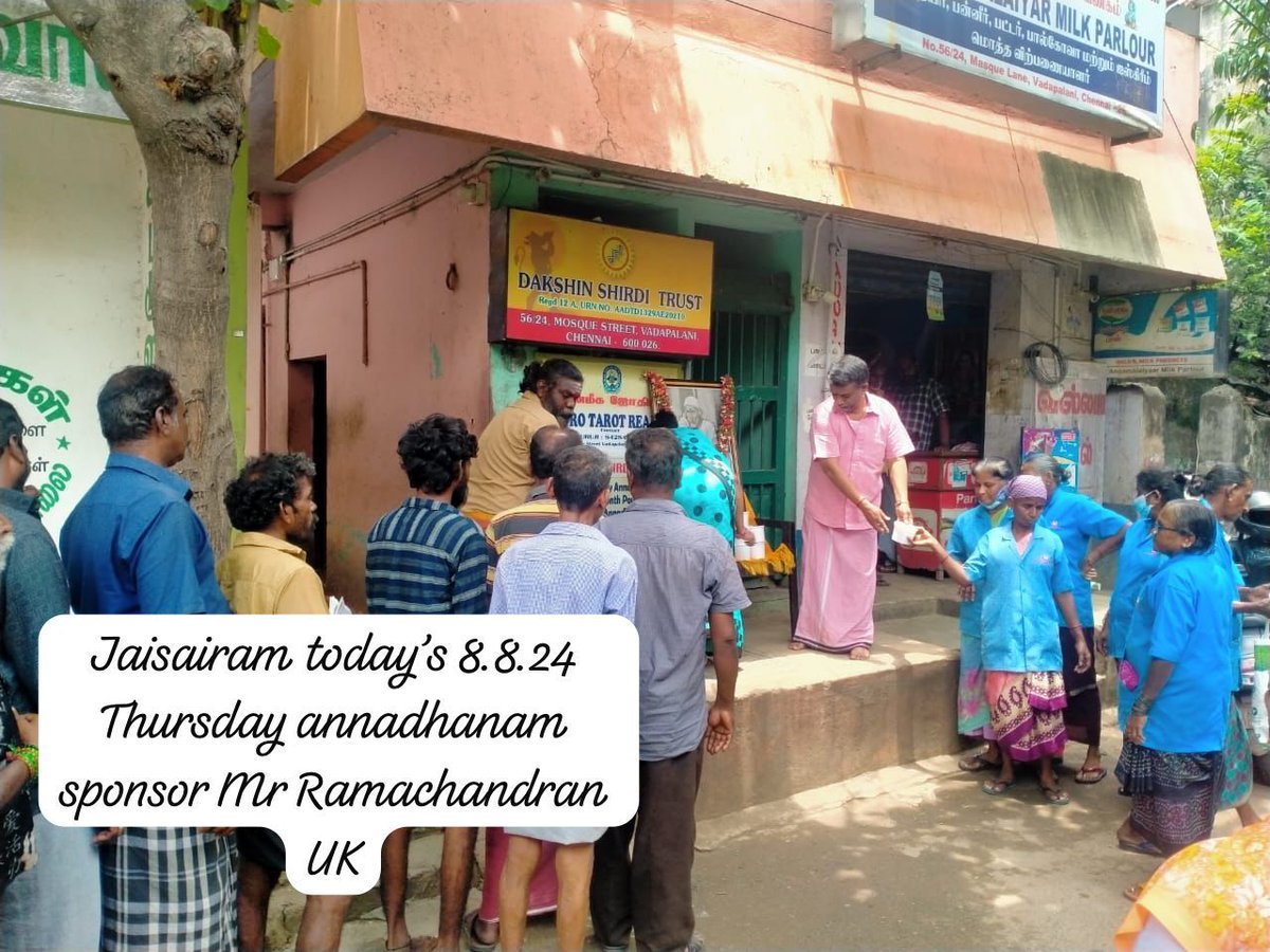 Avinash_Aiyer's tweet photo. Thursday Annadaanam campaign conducted today at Vadapalani Chennai. 

Today's sponsor: Sri @raam_s13. Our gratitude for the support 🙏 

Jayatu #SanatanaDharma 
#JaiShreeRam 

@SuriBab72761359 @sini008 @Srinidhiease @rakeshgl @pradeepholla https://t.co/CBgPlxdgsc