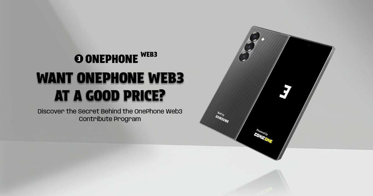Gemini9220's tweet image. The dawn of a new day promises untold possibilities, so does the launch of 
@OnePhoneWeb3 
 promise a revolutionary leap in crypto tech.
Crafted by Sumsang and powered by Comic One.Mobile device and earn unlimited rewards in the Web3 era.
#OnephoneWeb3 #Web3 #Crypto