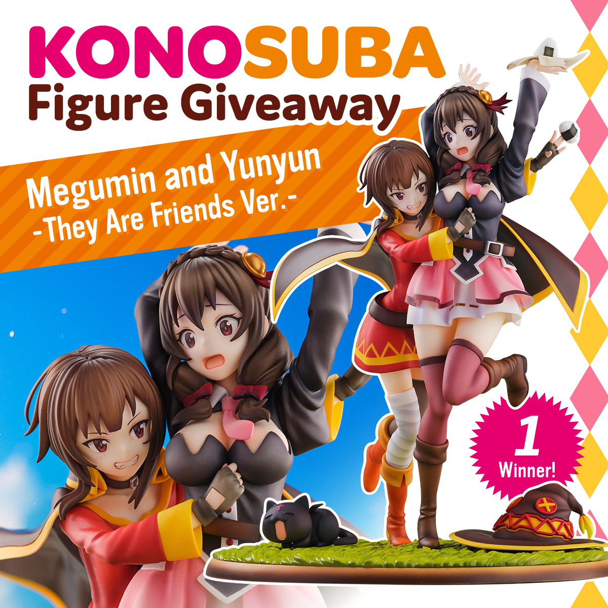 🧡✨Figure Giveaway✨🩷

You could win Shibuya Scramble Figure's latest #KonoSuba 1/7 scale figure, Megumin and Yunyun: They Are Friends Ver.!

🍙 To Enter:
➡️ Follow <a href="/TokyoOtakuMode/">Tokyo Otaku Mode (TOM)</a> &amp; Repost!  

#Giveaway ends Aug. 16th, 2024