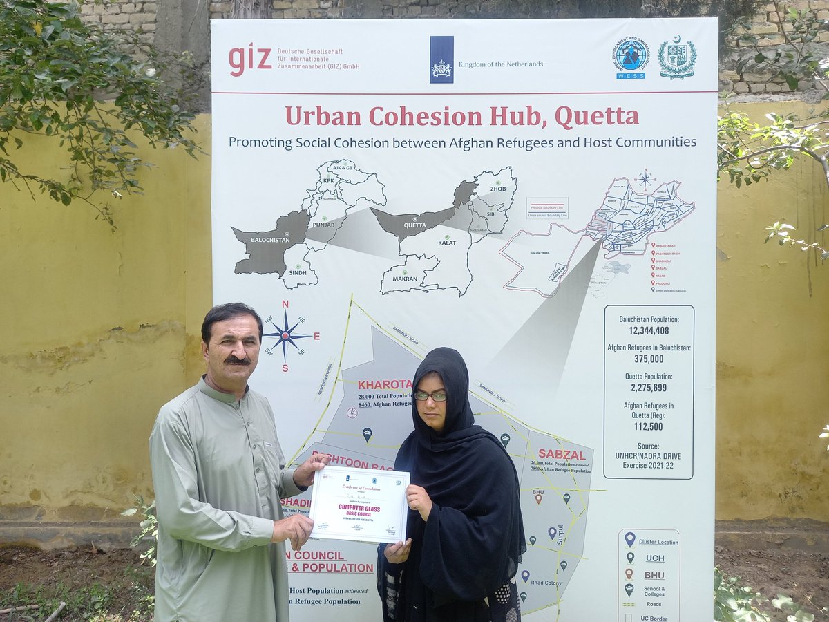 WESSPk's tweet photo. A graduation ceremony was held for 70 beneficiaries including 57% female and 43% male of the Digital Lab and Computer Education Services at the Urban Cohesion Hub (UCH) in Quetta. https://t.co/pIYeHCNe3n