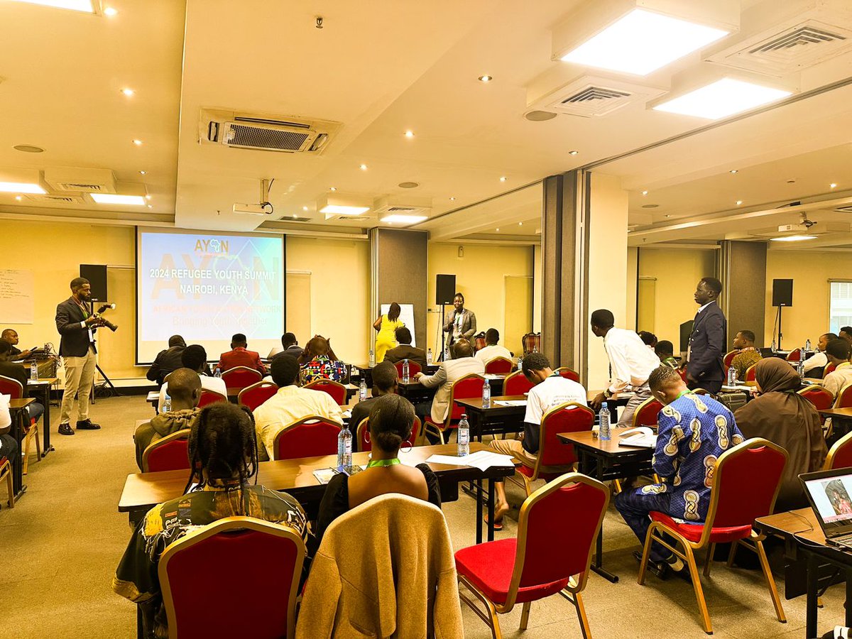 ayan_africa's tweet photo. Happening Now: Refugee Youth Summit 2024
We're excited to officially kick off the Refugee Youth Summit in Nairobi, Kenya at the Best Western Hotel!
Young refugees are sharing their expectations &amp; setting the rules for the session. The summit provides a vital platform for refugee https://t.co/pCTXeHaTSM