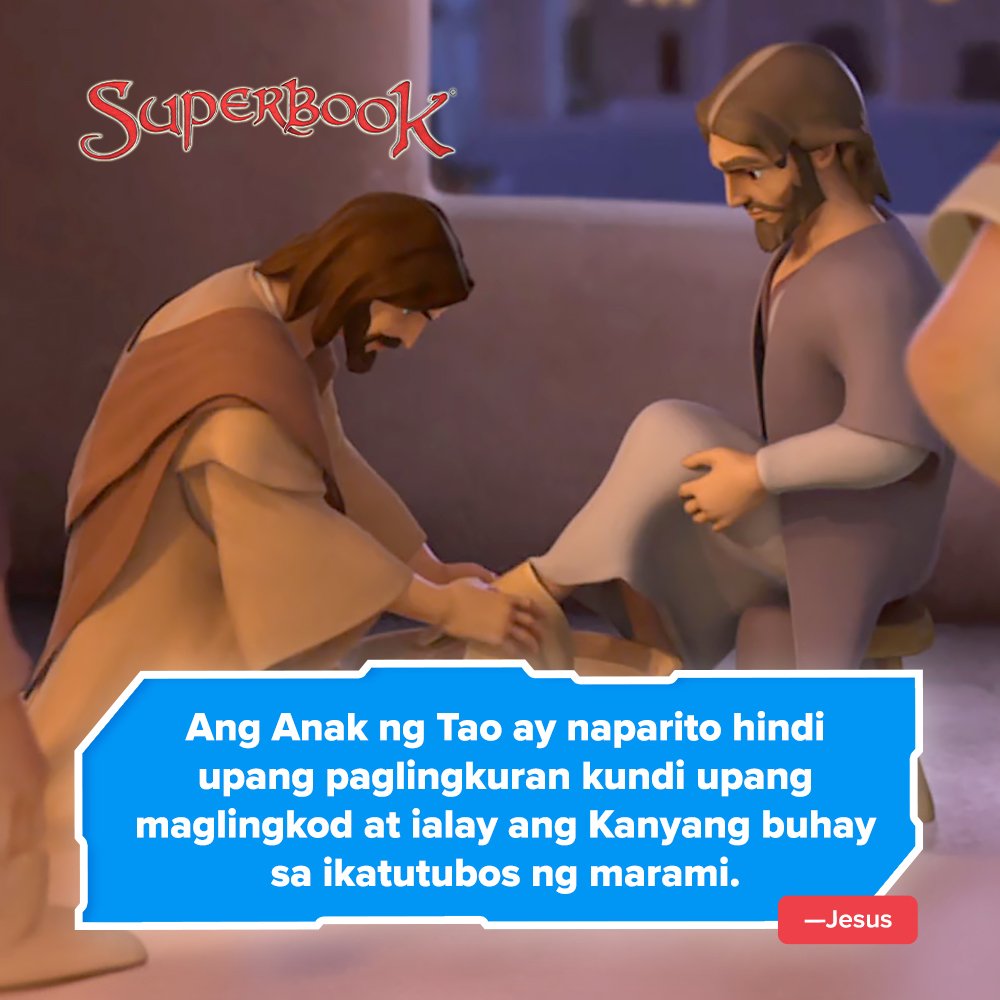 BatangSuperbook's tweet photo. Gusto niyo bang malaman kung paaano maging humble at loving kagaya ni Jesus? 😇 Itinuro 'yan ni Superbook kina Chris sa episode na "The Last Supper"! 💓 Watch it here: https://t.co/tYgAee5pkn 

#BibleStory #VideosForKids https://t.co/SfXWK2uuMa