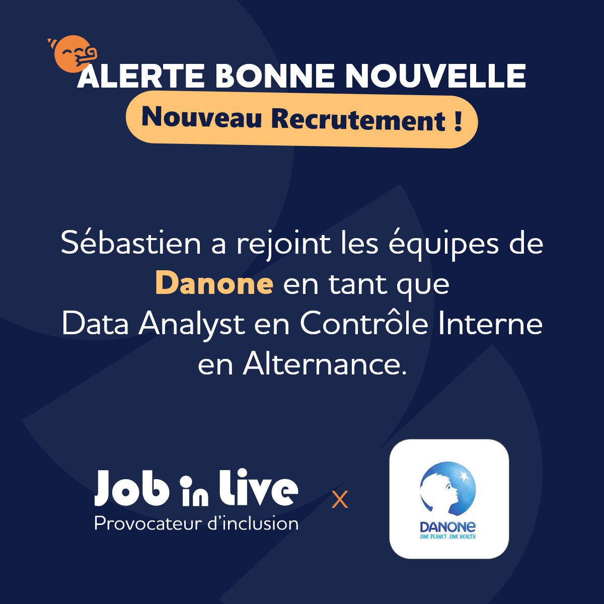 🚀Nous souhaitons plein succès à Sébastien dans son nouveau poste de Data Analyst en Contrôle Interne. 
Merci à l’entreprise <a href="/Danone/">Danone</a> de nous avoir fait confiance pour répondre à ses besoins en recrutement. ✨
#recrutement #rh #emploi #alternance