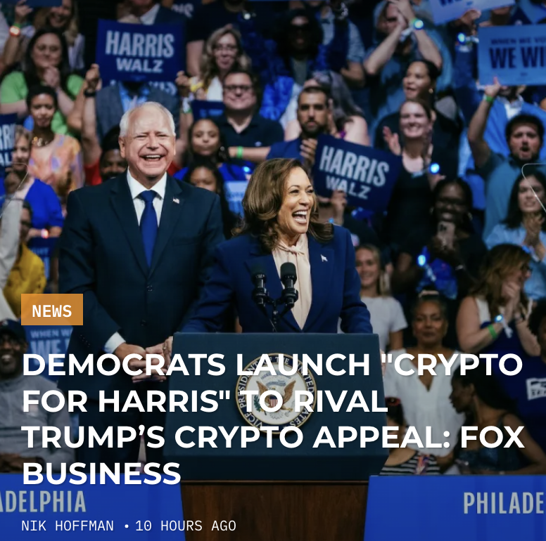 Captain1BTC's tweet photo. #Bitcoin #CryptoForHarris
Cryptoless Harris! https://t.co/rDBaVWmDmG