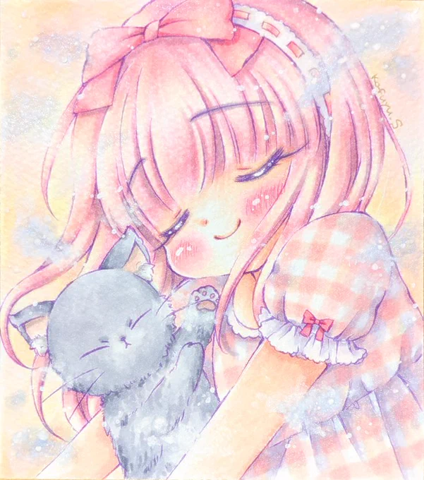 #世界猫の日ねこちゃんの幸せを祈って#イラスト 