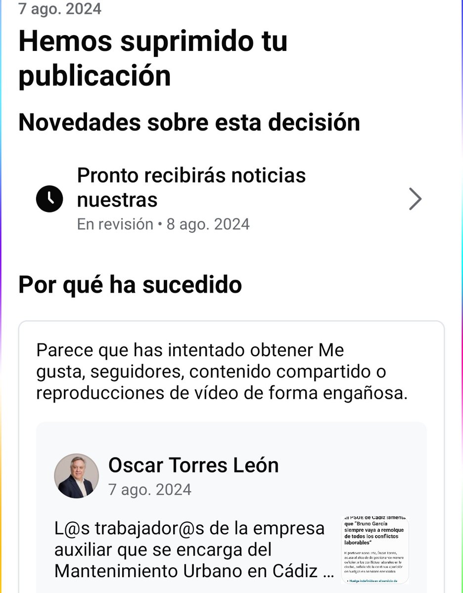 OscarTorresCFS's tweet photo. Alguno tiene tanto tiempo libre, que se está dedicando a denunciar mis publicaciones en redes cuando son especialmente críticas.

La última que han pedido eliminar es la de la huelga de mantenimiento urbano.

Si el tiempo que dedican a estas prácticas lo dedicaran a trabajar ... https://t.co/xkvoLK23IA