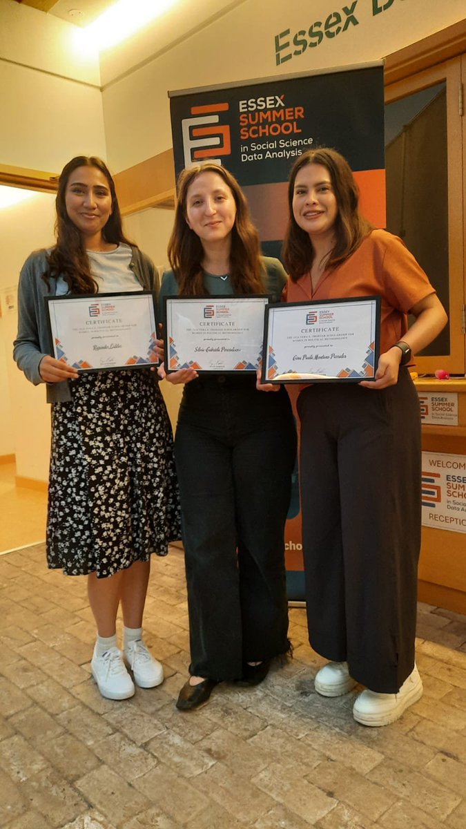 Congratulations to the recipients of the #ESS2024 Vera Troeger scholarship for women in political methodology
<a href="/LiddarRupinder/">Rupinder K. Liddar</a> <a href="/McGillPoliSci/">McGill Poli Sci</a>
<a href="/PaulaMontano__/">Paula Montano | paulamontano.bsky.social</a> <a href="/ucdpolitics/">UCD Politics and International Relations</a>
<a href="/sg_porciuleanu/">Silvia Porciuleanu</a> <a href="/EUI_EU/">European University Institute</a>

Learn more about these outstanding young scholars🧵

<a href="/womenalsoknow/">womenalsoknowstuff</a> @WiDS_Worldwide