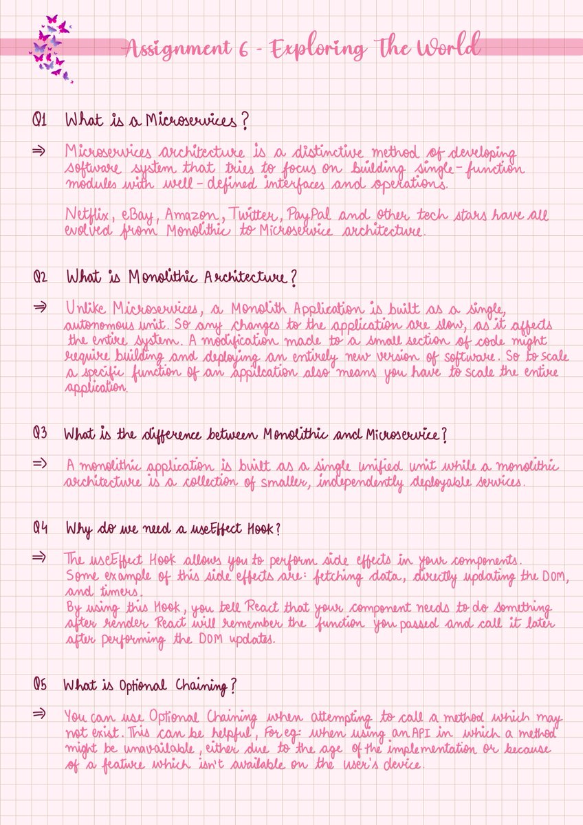 khushijohri01's tweet photo. Namaste React Assignment Episode 6 (Explore the World)

Course - @akshaymarch7

Notes - @khushijohri01

#javascript #react #reactjs #reactdeveloper #frontenddeveloper #developer #developercommunity #developerjourney #reactjsdeveloper #webdevelopment https://t.co/x2yv6oirtt