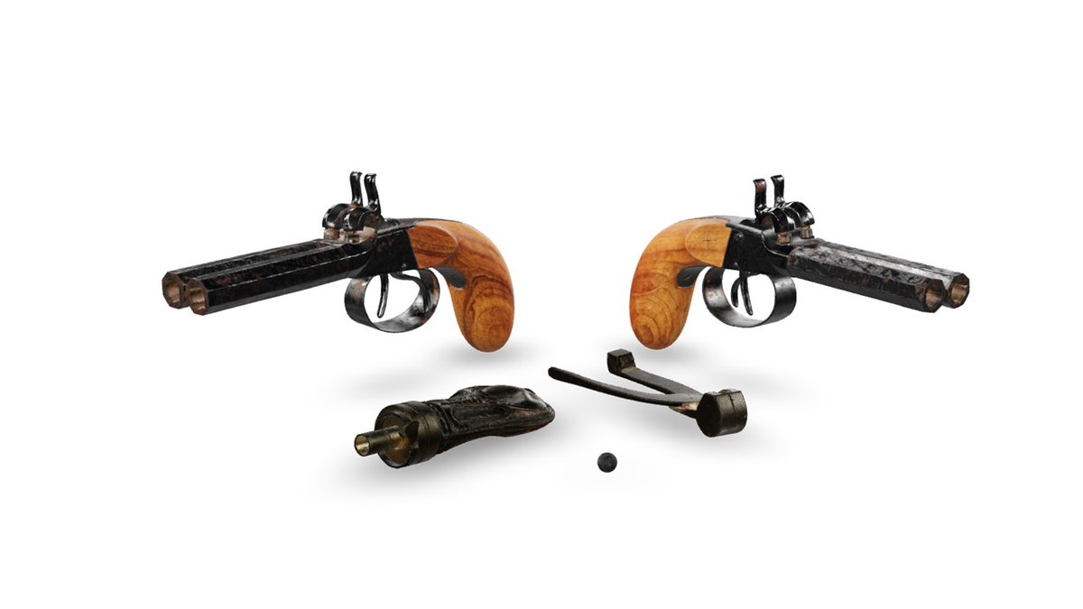 Duellpistolen samt Pulverbeutel, Kugelpresse und Kugeln mit denen der Student Oskar Becker am 14.7.1861 ein #Attentat auf #Koenig Wilhelm I. von Preußen verübte. Bestand des #Generallandesarchivs #Karlsruhe.

Ab sofort sind sie in #3D jederzeit zugänglich:
landesarchiv-bw.de/de/themen/prae…