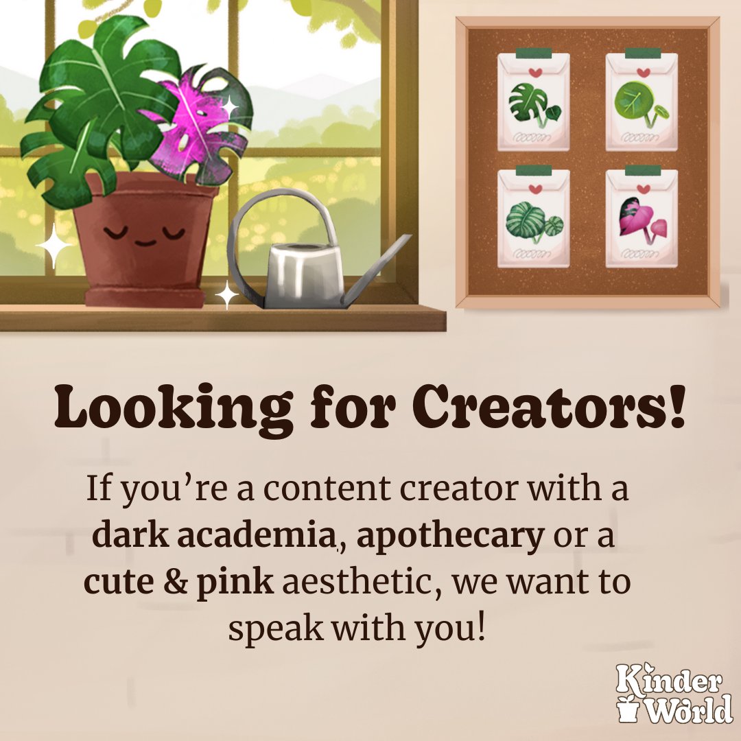 kinderworldgame's tweet photo. Kinder World is a mobile game about finding peace in everyday life, and we're looking for content creators for a paid opportunity!

⭐️ Bonus points if you enjoy a dark academia, apothecary or cute and pink aesthetic!

👇 Interest form in the replies 

Please share this post!❤️ https://t.co/Xf1ZgKDa1u