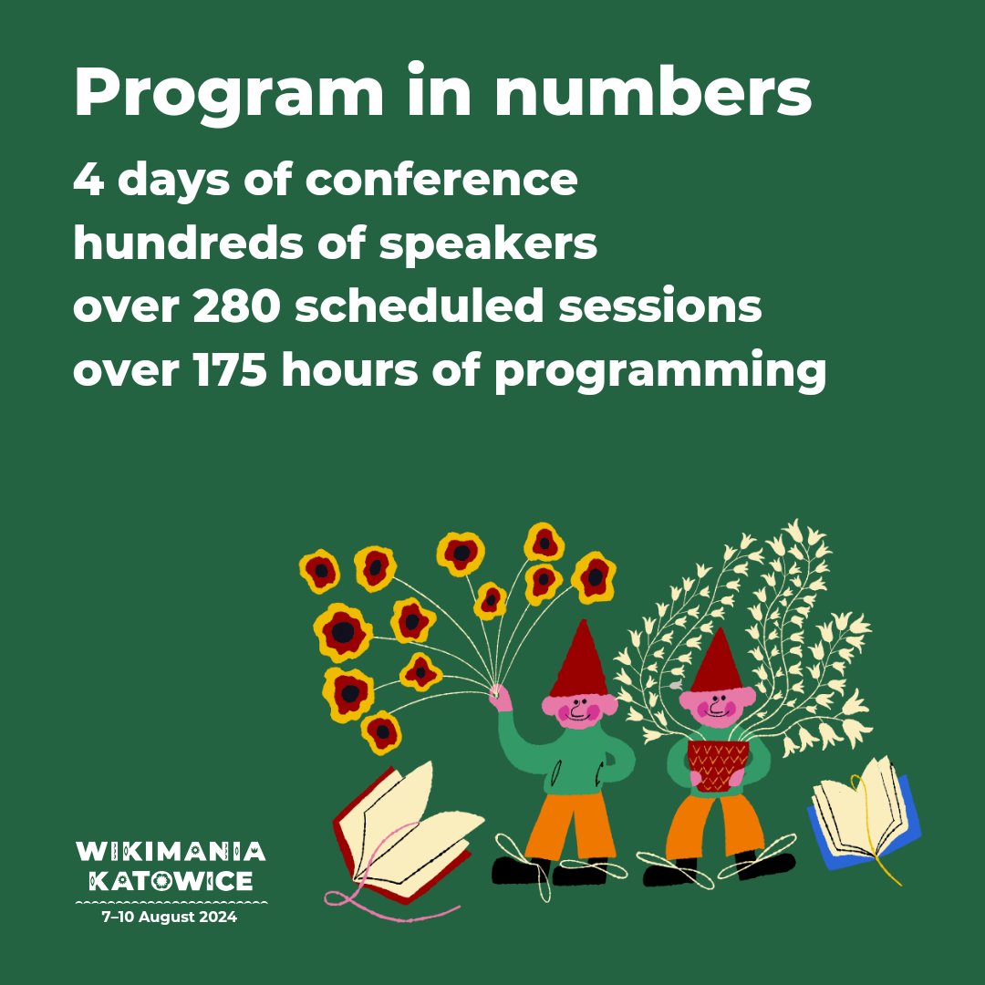 📍Yesterday, <a href="/Wikimania/">Wikimania</a> 2024 in Katowice has officially kicked off. <a href="/atarkowski/">Alek Tarkowski</a> is speaking at several Wikimania sessions, and <a href="/alicjapeas/">Alicja Peszkowska</a> is hosting a panel this week. You can stream those of interest to you 👉 wikimania.wikimedia.org/wiki/2024:Prog… #DigitalCommons #Wikimania24