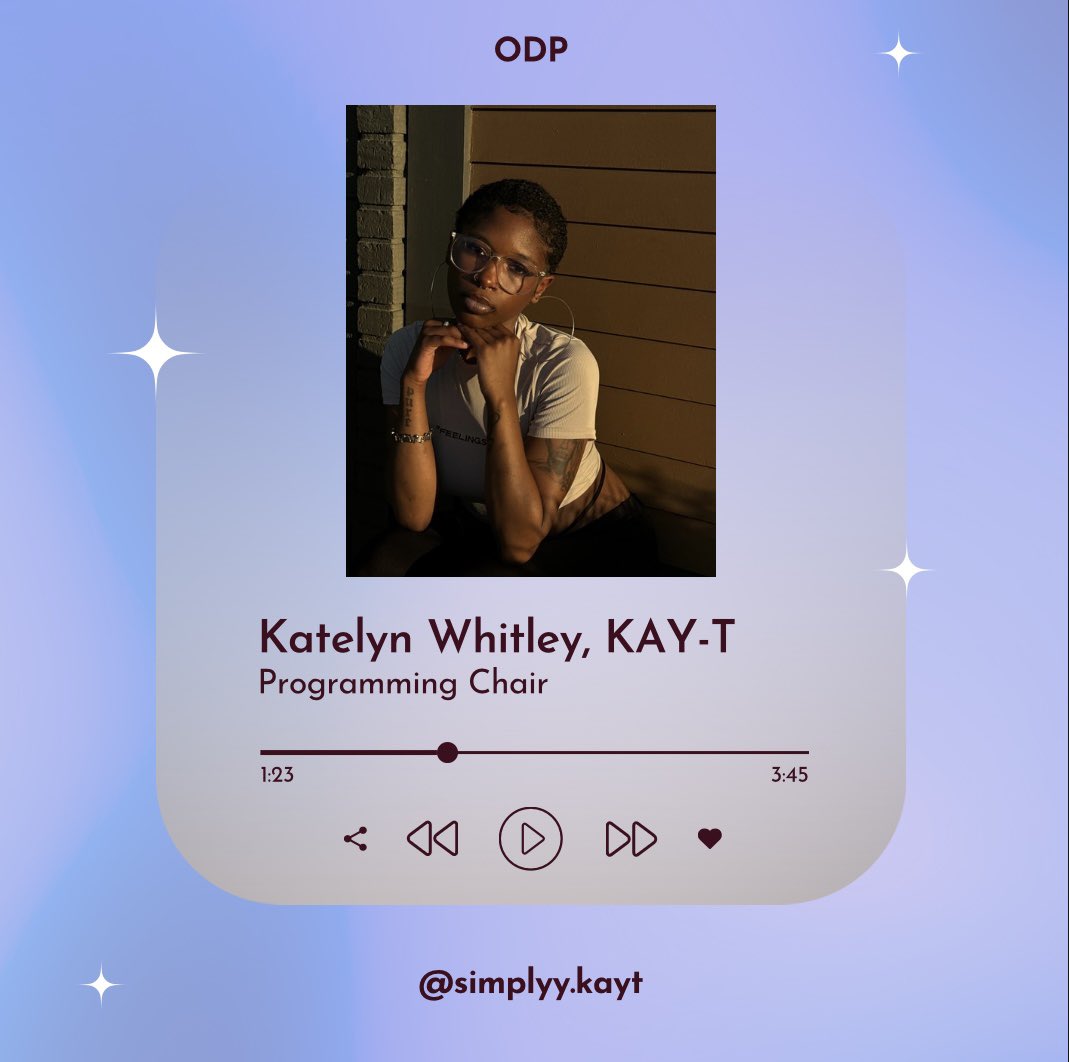 Introducing our Fall 2024 Programming Chairs Katelyn (KAY-T) Whitley and Nat Shunk!!