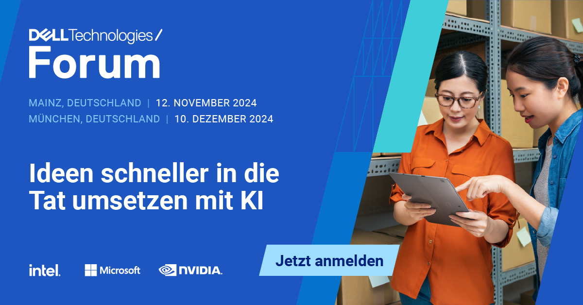Auf die Plätze... fertig... 🆕 innovativ! Bringen Sie #KI zu Ihren Daten, egal wo sie sich befinden. Erfahren Sie wie, von unseren Experten auf dem #DellTechForum: am 12.11. in Mainz und am 10.12. in München. Jetzt anmelden ➡️ dell.to/46G4P8v #iwork4dell