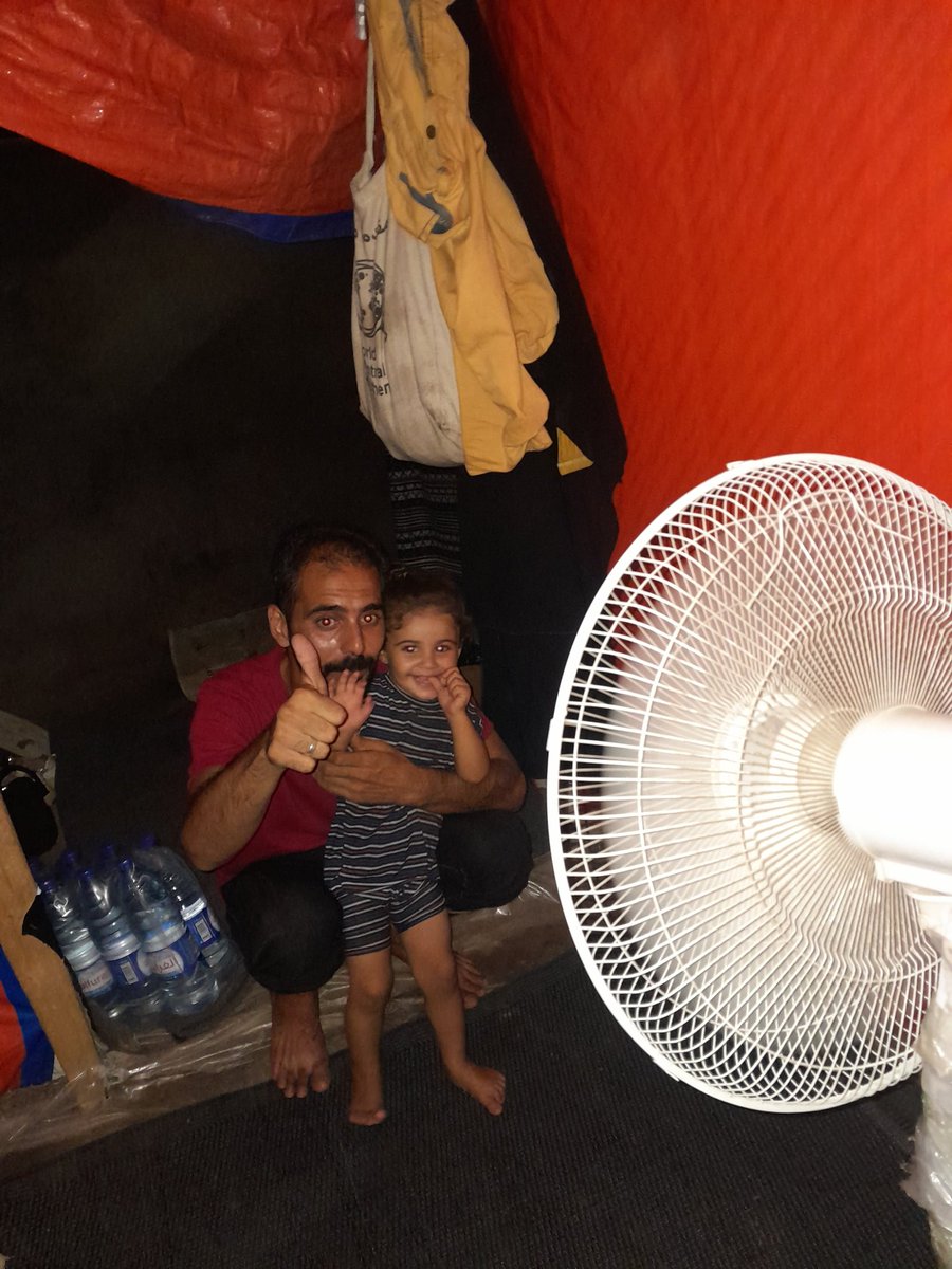 SARAMoh69489245's tweet photo. 🙏🏼💞🥰Hello my friends, I wanted to share something positive today, amid so much horror and sadness and evil. You might remember I was desperate for a fan a while ago. Maria was suffering so much in the extreme heat. She was in a terrible state and at night she couldn’t sleep. She got a rash over her entire body and I just didn’t know what to do. I asked you for help, to buy a fan. Things are so incredibly expensive, it is horrible. I was afraid I would never be able to help Maria and we would be in this situation for as long as the summer dragged on. But you helped me by donating very generously! I was able to buy a fan and it is so wonderful. Maria has no rash anymore. In the hours without nearby bombings she can sleep and she is honestly much happier and comfortable. As am I, because for me the heat was pretty much unbearable too. I felt like I was going to faint and I was so incredibly thirsty all the time. So I want to thank you all so much. You really made a big difference in our daily lives this way. Maria gives you all a big kiss!

https://t.co/bQC0qiceWP 
https://t.co/gO8dJBveTf