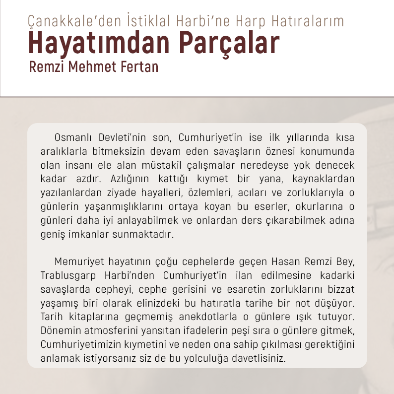 harpsanatcom's tweet photo. Remzi Mehmet Fertan: Hayatımdan Parçalar (Çanakkale'den İstiklal Harbi'ne Harp Hatıralarım) 
https://t.co/GROY0sOmqU
#harpsanat #askeritarih https://t.co/ZZpZyDg2qs