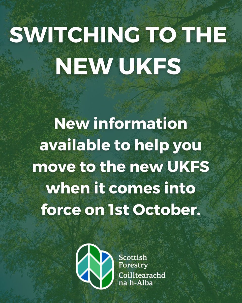 scotforestry's tweet photo. Scottish Forestry has released information to help the forestry sector transition to the new 5th version of the UKFS.
You can view the new information on this page: https://t.co/ZzrrSRKtcR
#UKFS https://t.co/4WDLnpq0bW