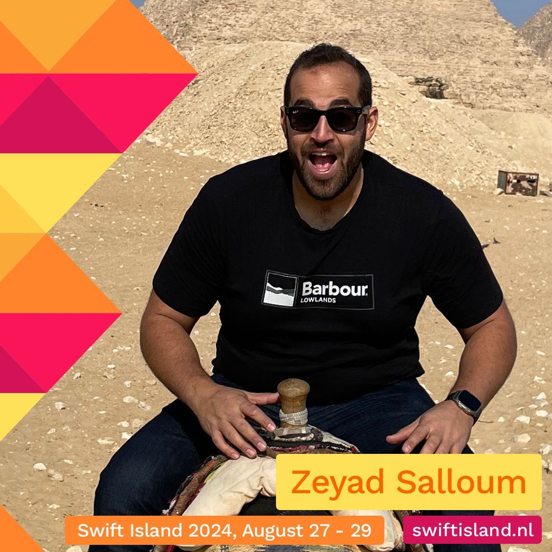 SwiftIslandNL's tweet image. Proud to announce Zeyad Salloum (@zeyadsalloum)! From Cairo to Berlin to London 🌍, Zeyad now brings WhatsApp to Mac @Meta 📱. A catalyst wizard, he’s always on the cutting edge of new platforms and tech innovations.