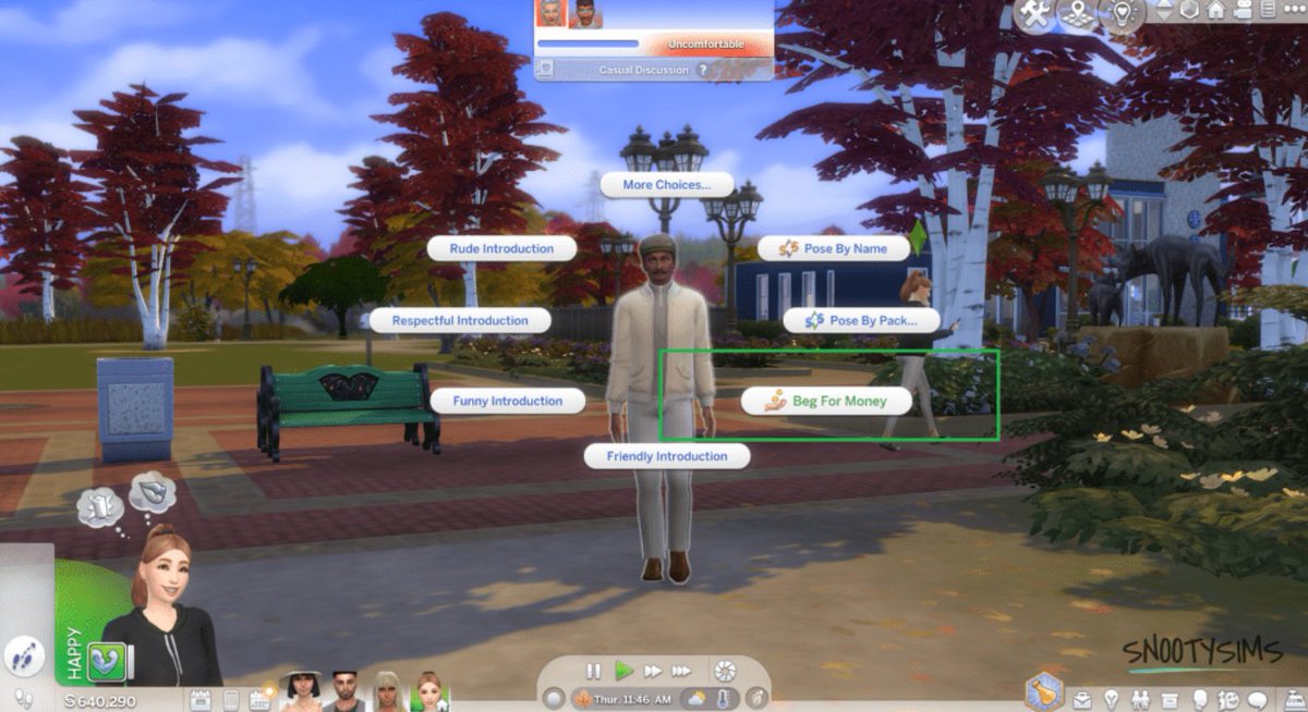 SnootysimsO's tweet photo. Begging Mod by @NeedCoffee4That  is UPDATED with the latest patch! This mod adds an exciting and unpredictable concept to the game! #TheSims4 https://t.co/01H0uSRe97